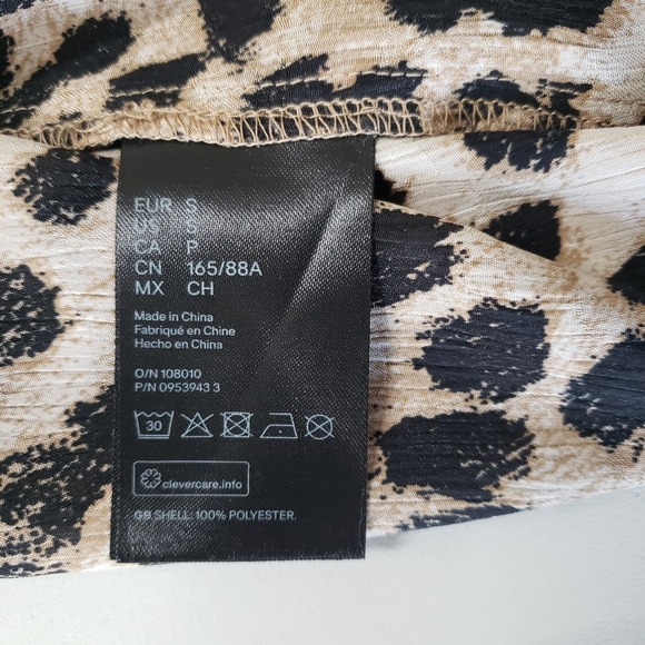 H&M Leopard Print Long Sleeve Maxi Duster‎ Kimono Women Size S Festival Casual - Picture 6 of 6